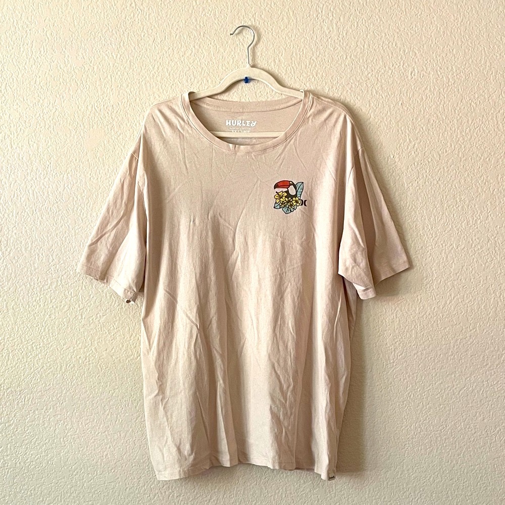 Hurley Toucan T-shirt Beach Short Sleeve Tshirt Lounge Beach Coastal